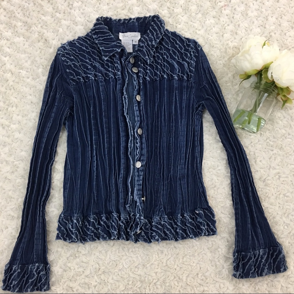 Great Cavalier by St. Paul Blue Denim Jacket SizeM